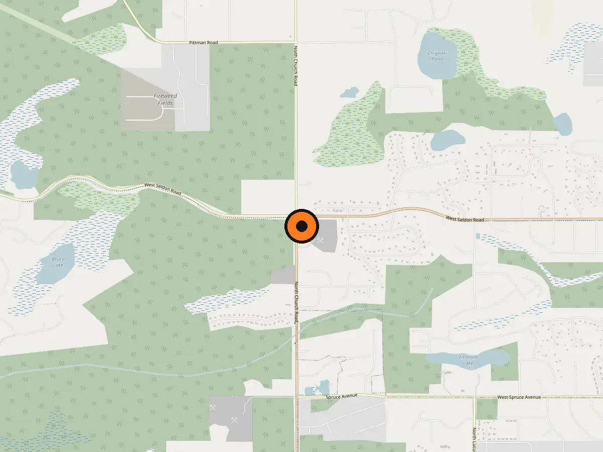 Map: Valley Country Store #2 at N Church Rd and W Seldon Rd